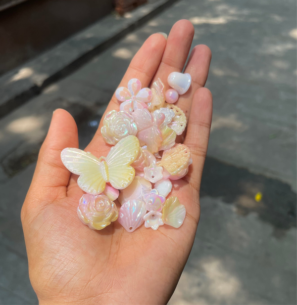 Pink blossom beads Mix