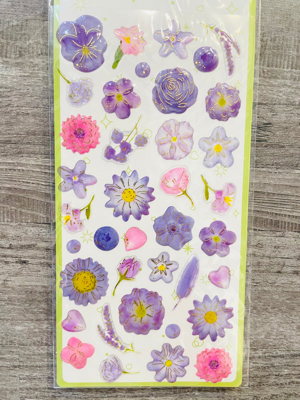 Resin 3D Flower Sticker : Lavender