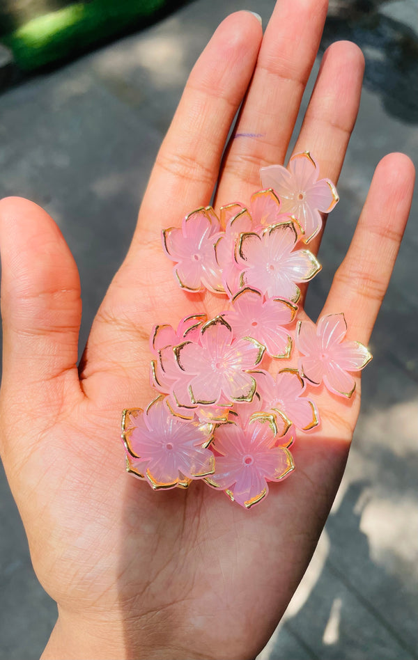 Baby Pink Flower Beads