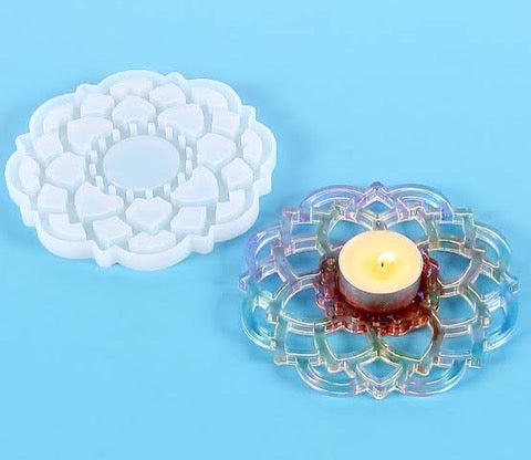 Flower Tea Light Candle Holder Mould