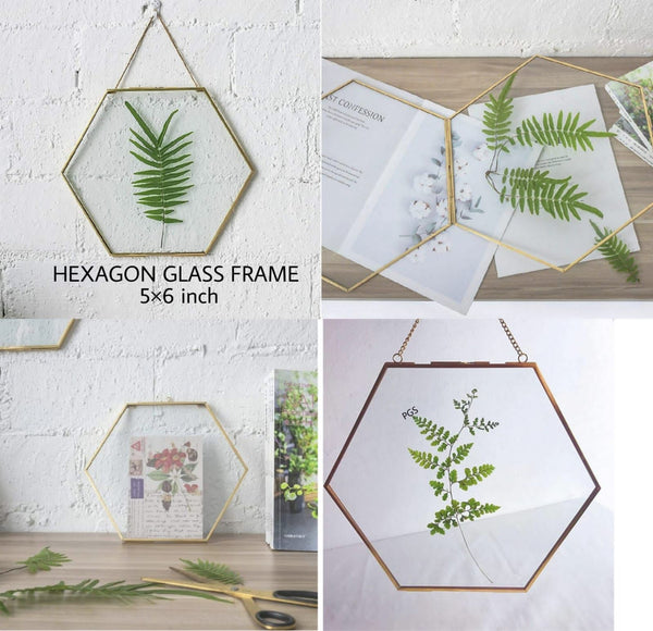 Hexagon Glass Frame - 6 x 6 Inch