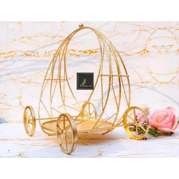 Gold Metal Hamper Basket 8"