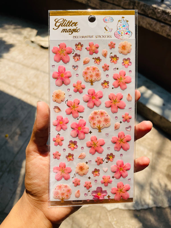 3D Flower Resin Sticker