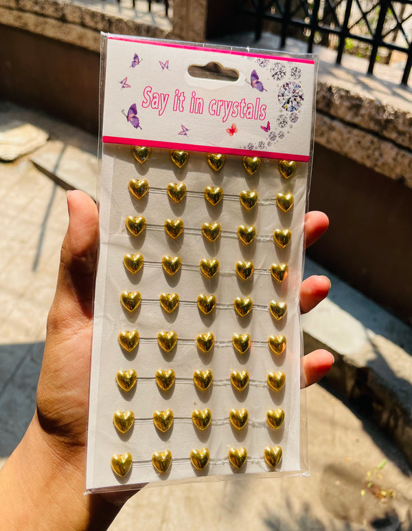 Gold Heart Sticker