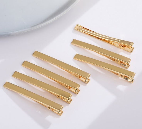 Gold Hair Clips [Pack of 10]