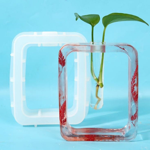 Silicone Planter Mould with Test Tube : Rectangle