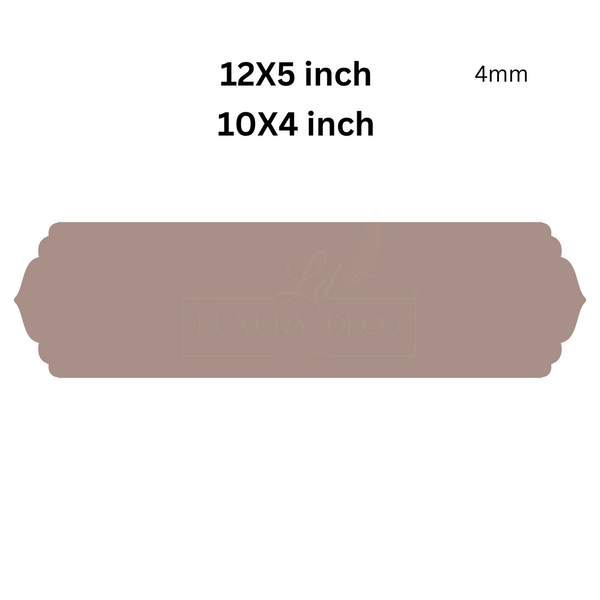 Mdf Name Plate Base : 10 x 4 Inch