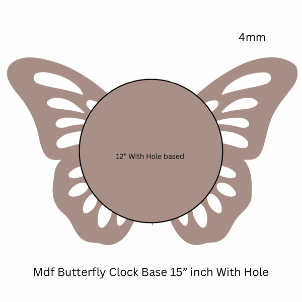 Butterfly Clock Base  : 15 Inch Approx