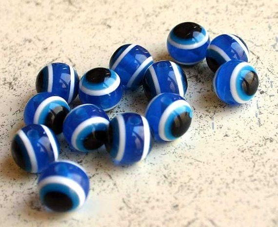Evil Eye Beads : Blue