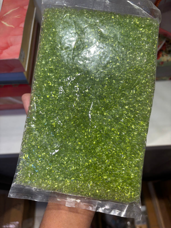 Premium Glass Stones Light Green : 450g