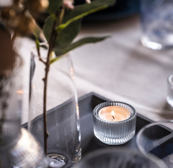 Glass Tea light candle holder : [Pack of 6]