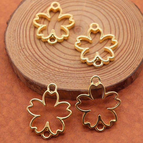 Gold Flower Bezel [Pack of 5]