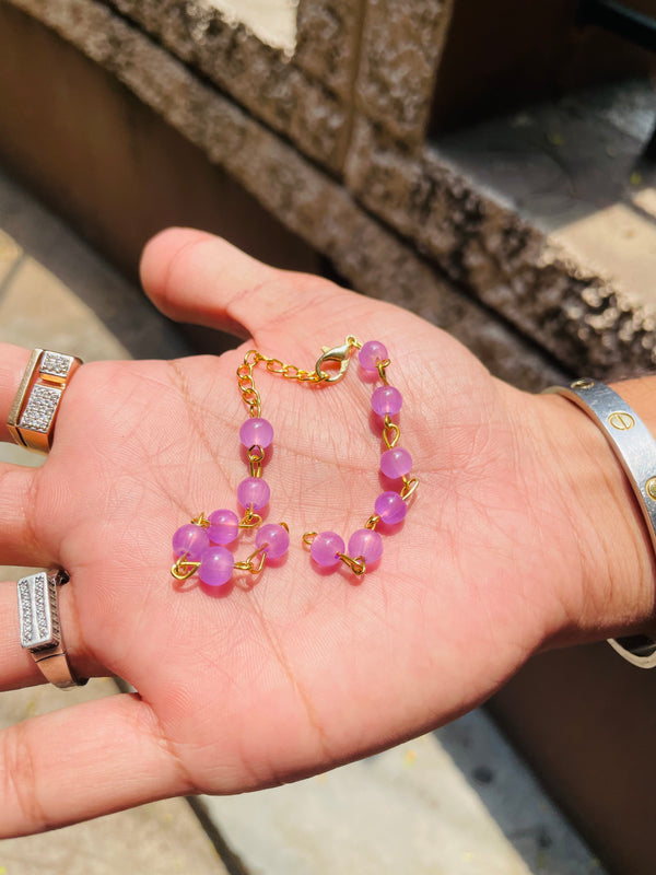 Rakhi/ Bracelet Chain : Purple [Pack of 5]
