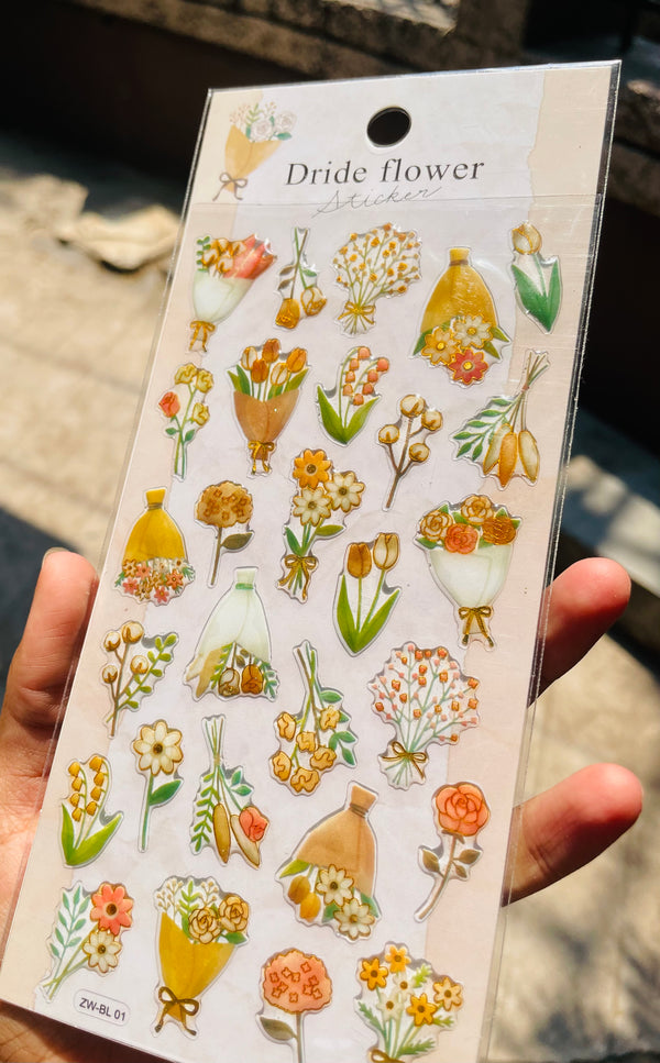 3D Flower Resin Sticker