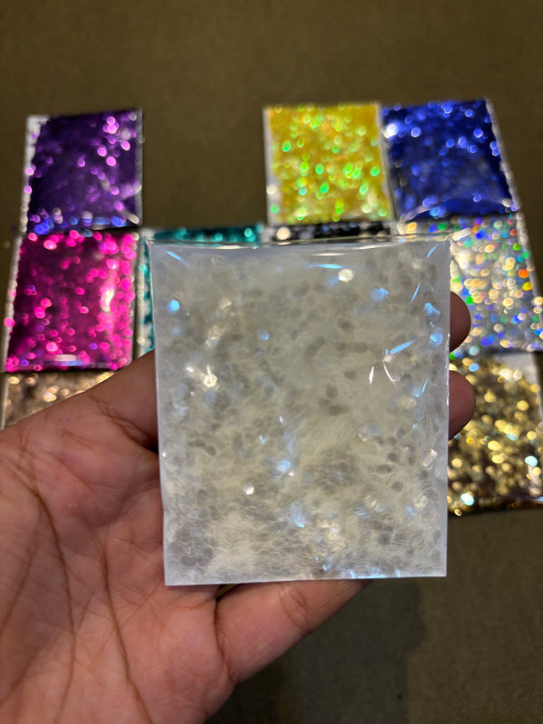 Holographic Glitters : White [10gm]