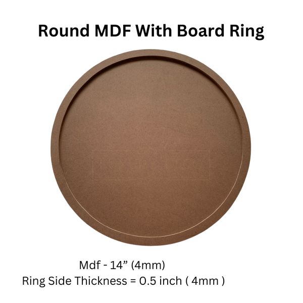 MDF Round Base with ring : 14 Inch