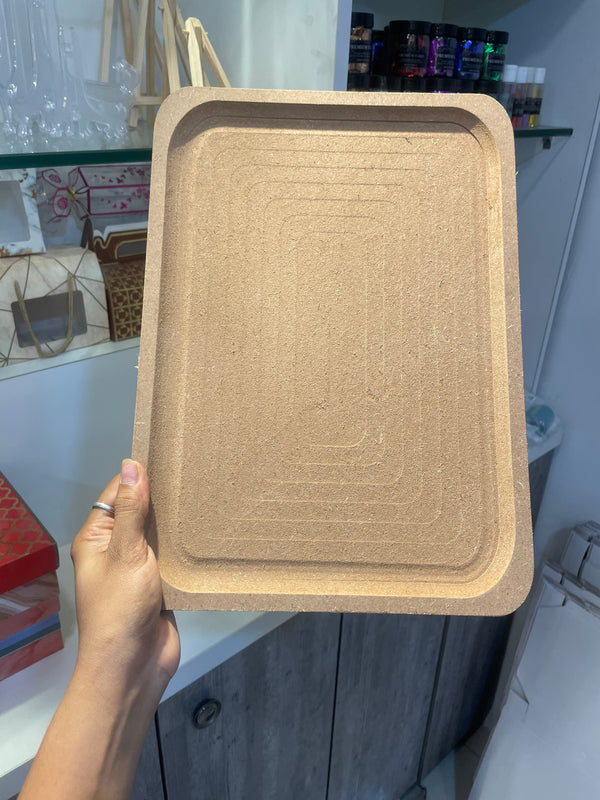 MDF Rectangle Tray : 12 x 16 Inch