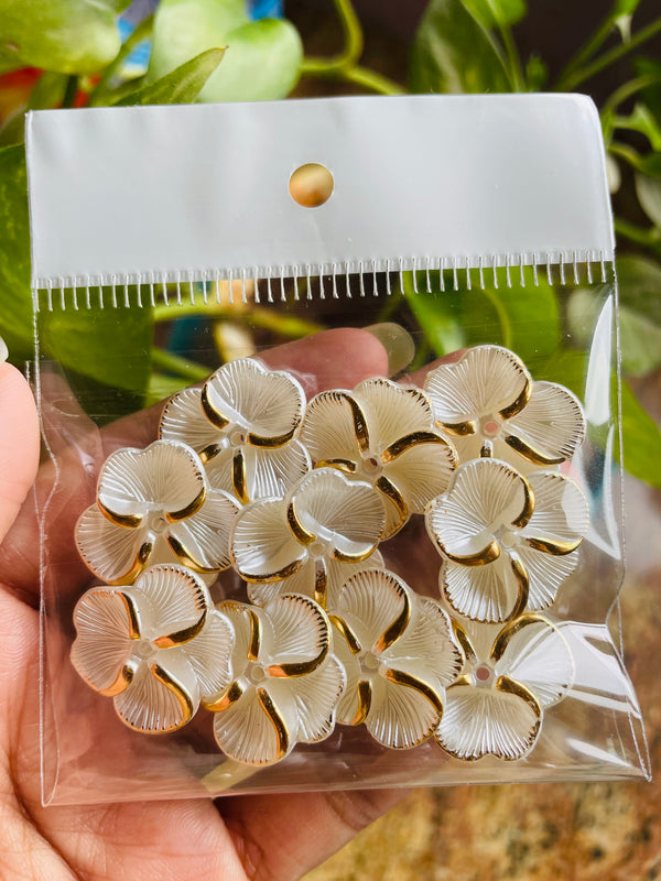 White Flower beads