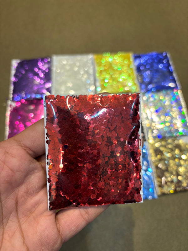 Holographic Glitters : Red