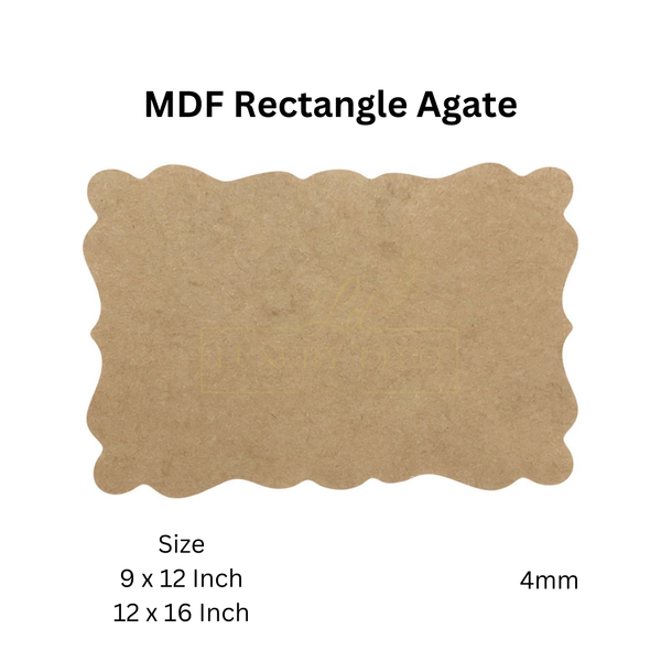 MDF Rectangle Agate : 12 x 16 Inch