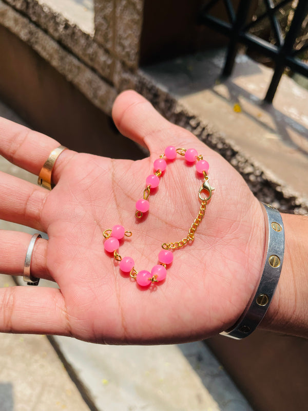 Rakhi/ Bracelet Chain : Baby Pink [Pack of 5]