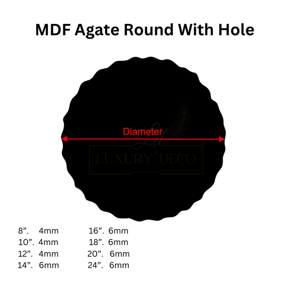 MDF Round Agate : 12 Inch