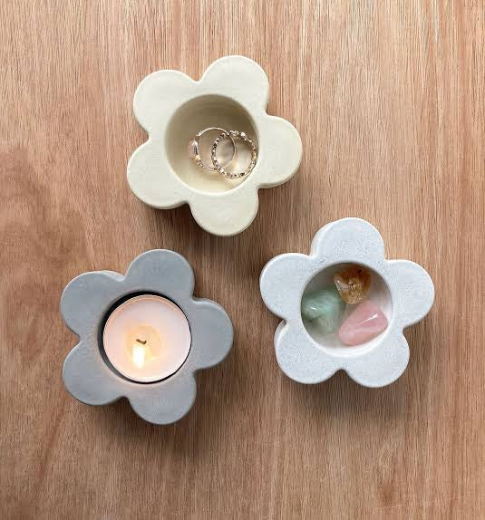 Silicone Flower Tea Light Candle Holder Mould 3.5 x 3.5 Inch