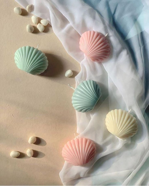 Sea shell candle mould
