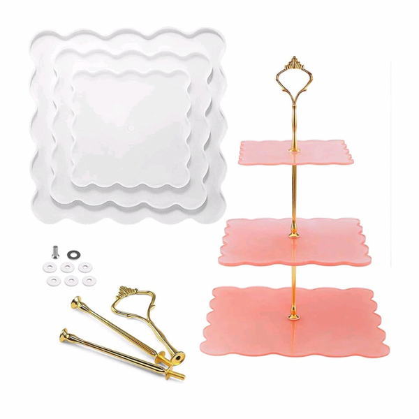 3 Tier Cake Stand Mould With accessories