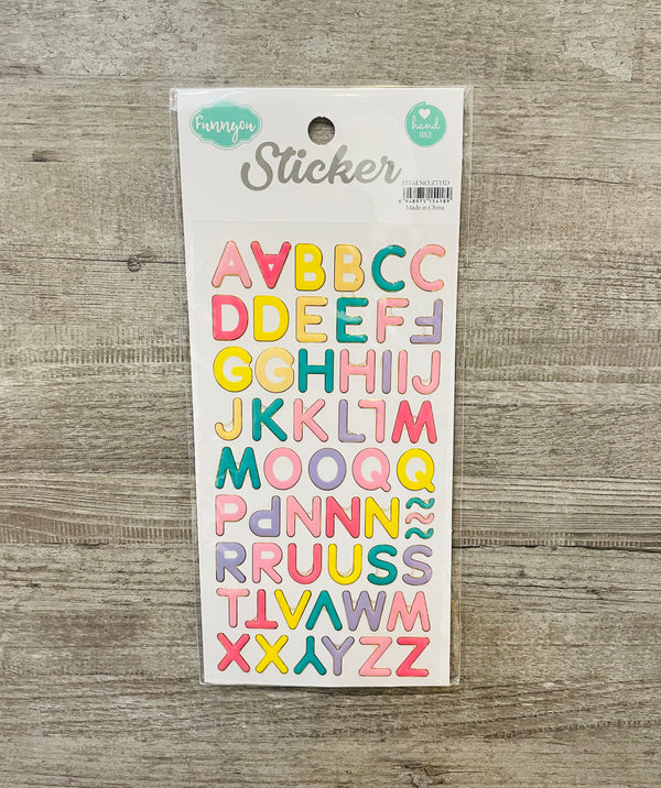 Resin Stickers : 3D Alphabet