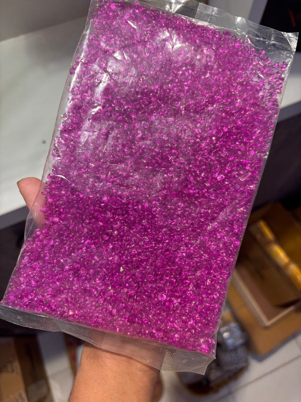 Premium Glass Stones Pink : 450g