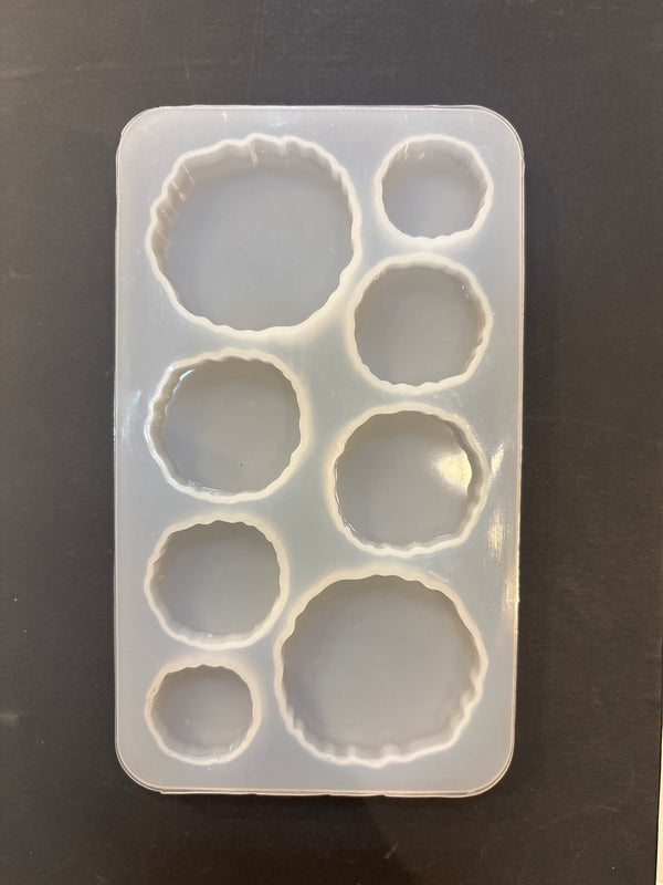Round Agate Mould 8 cavity