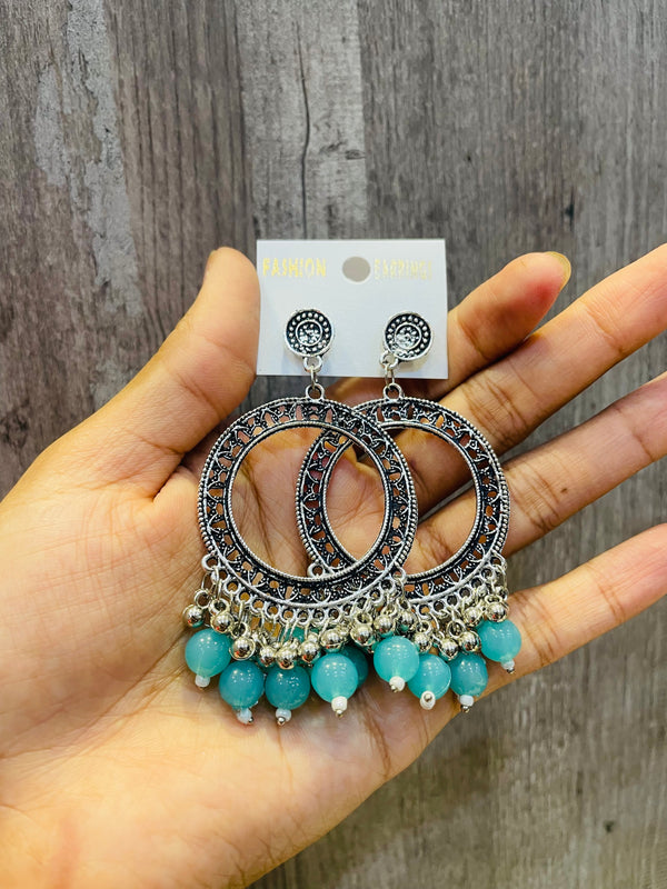 Round Oxidised Jhumka Bezel