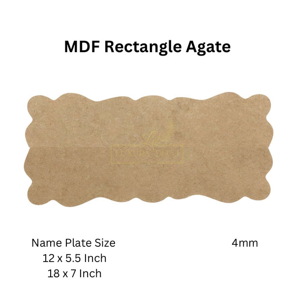 Mdf Nameplate Base : 18 x 7 Inch