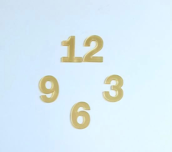 Golden Clock Numerical set - 4 pc