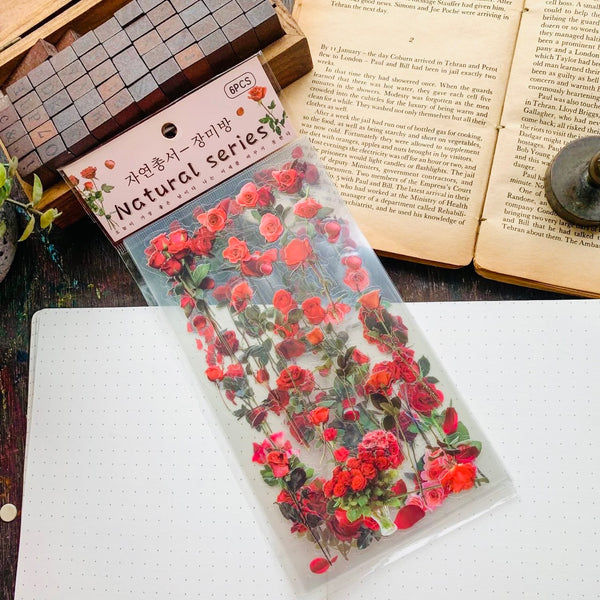Flower Sticker : Rose 6 sheet
