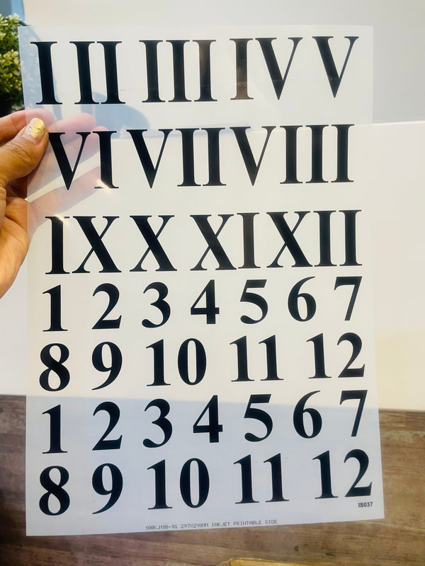 Transparent Insert Sheet : Black roman