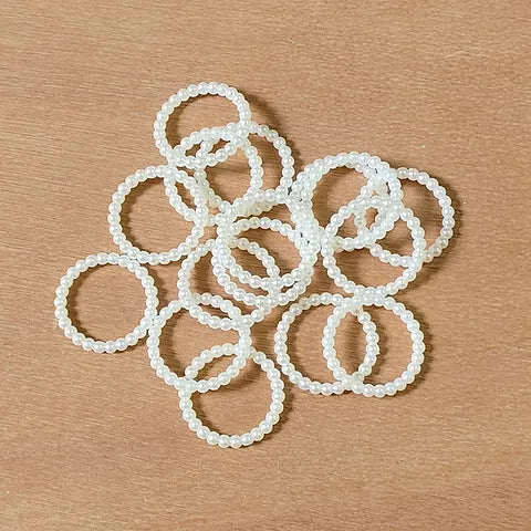 White Pearl Rings [Pack of 10]