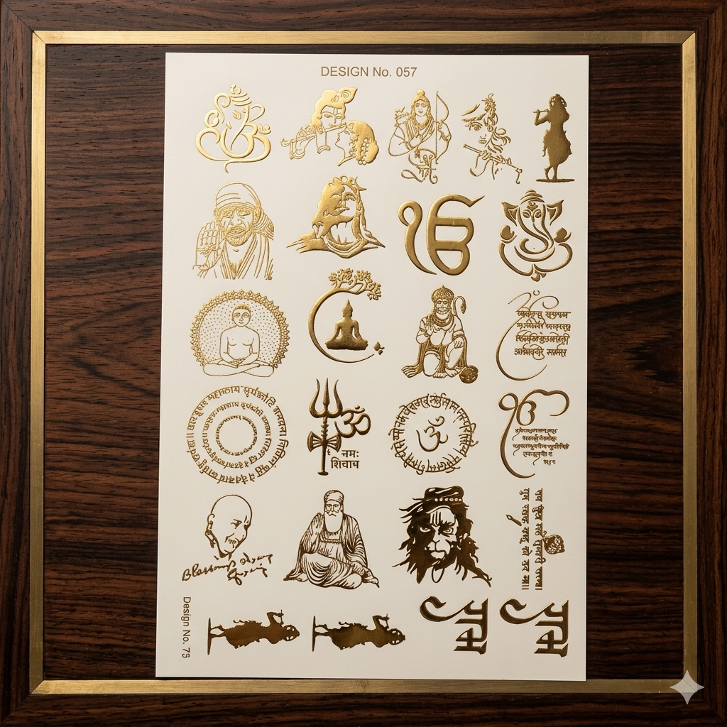 Embossed Sticker Religion A5 – Luxury Deco