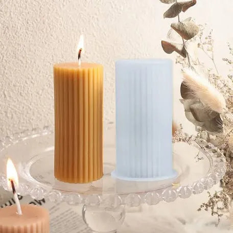 Round striped Candle Mould
