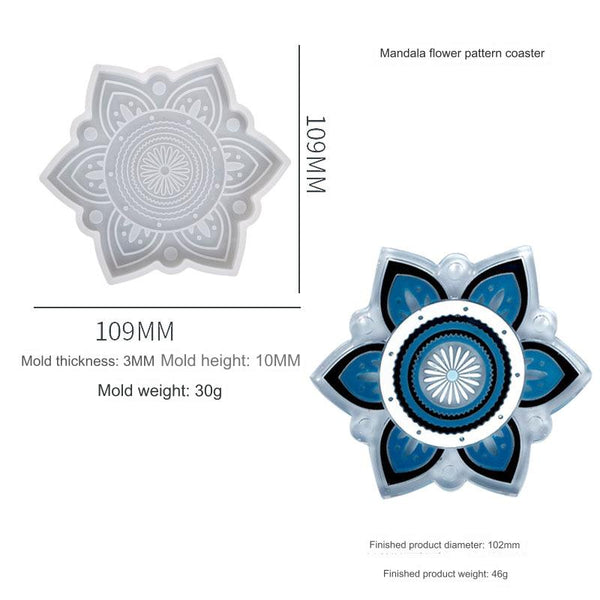 Mandala Flower Coaster Mould