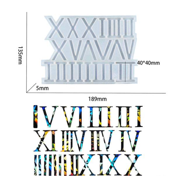 Clock Roman Silicone Mould