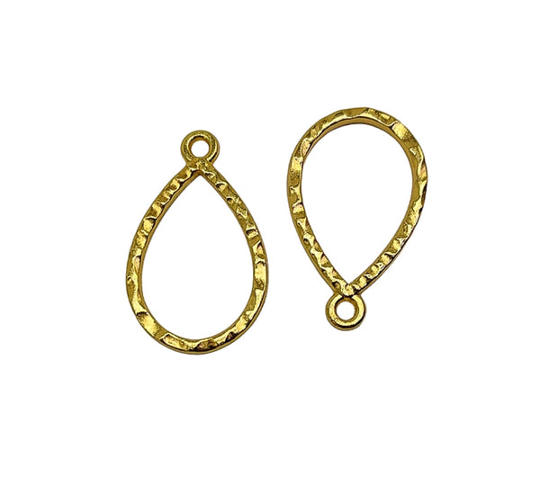 Gold bezels : Tea Drop : 5 pc