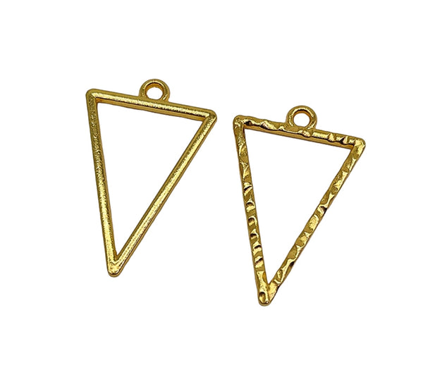 Gold Bezels : Triangle : 5 pc