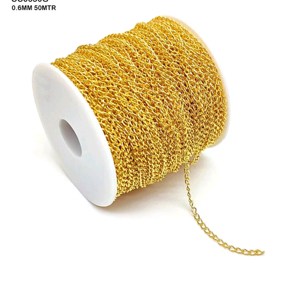 Chain Roll Gold : 50 mtr