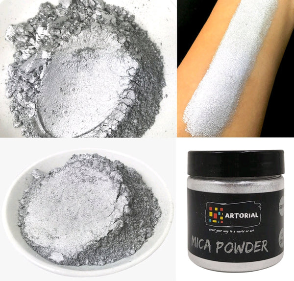 Mica Pearl Powder 50g : Silver