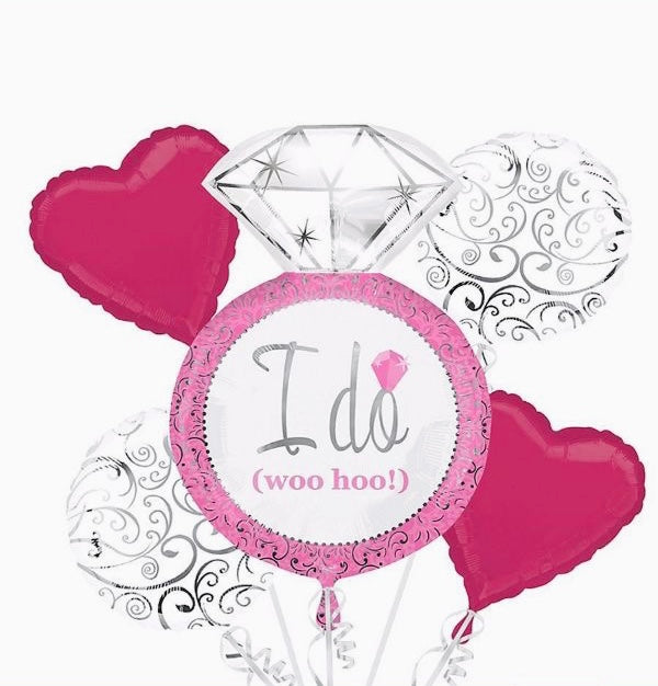 Engagement Foil Balloon Set- Pink