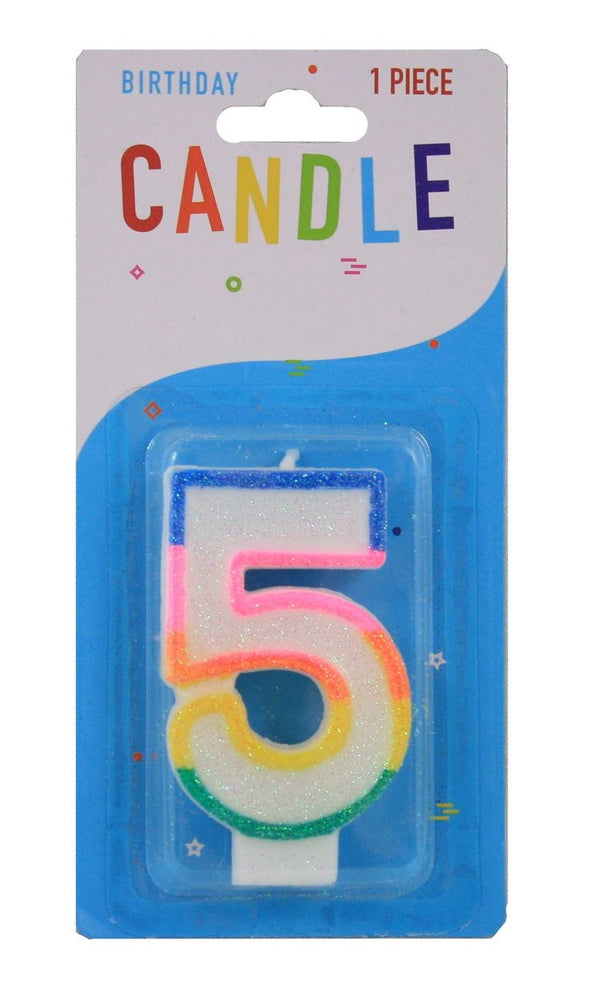 Colourful Birthday Candle - 5