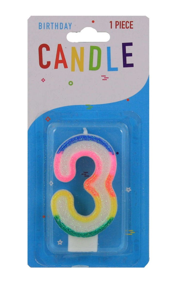 Colourful Birthday Candle - 3