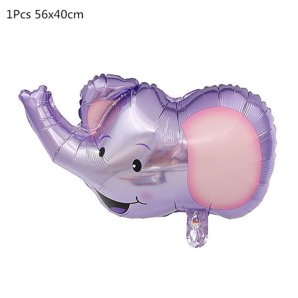 Happy Elephant Foil Balloon - Purple